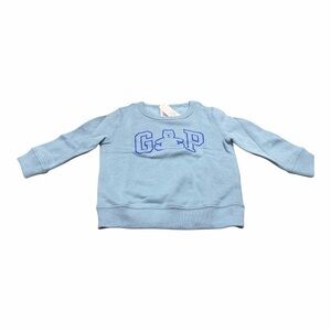 Baby GAP Boys Crew Neck Logo Sweatshirt, Blue, Lightweight NEW